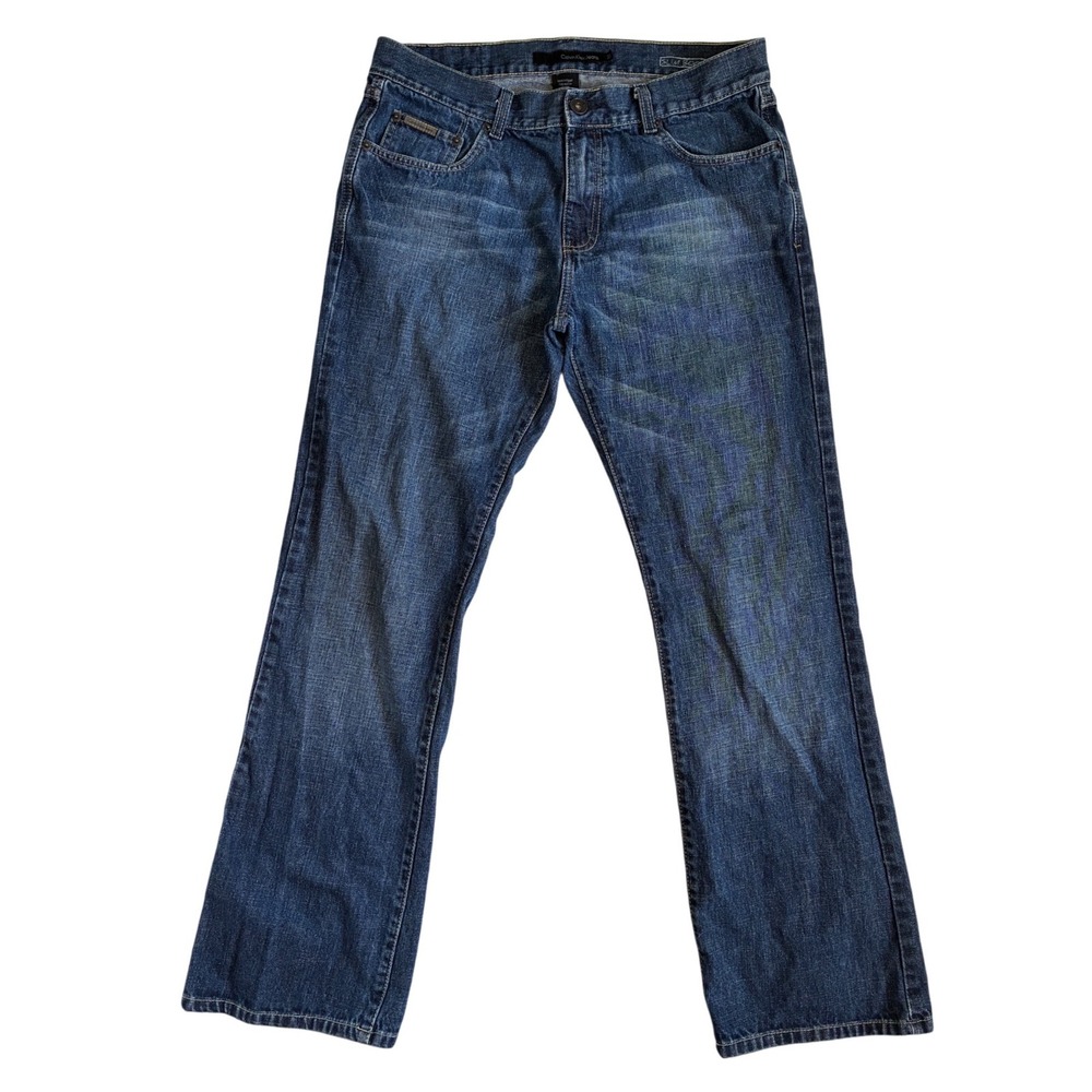 Calvin Klein Jeans Womens 33 Slim Boot Medium Wash Blue Denim Cotton 1108LC-956H